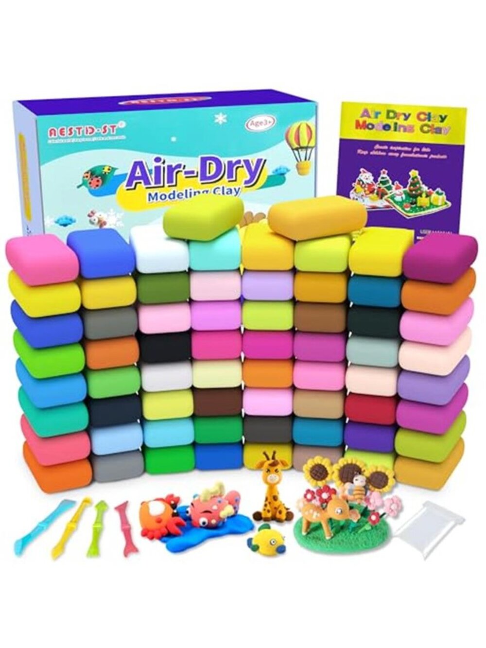 New Air Dry Clay 66 Colors, Modeling Clay for Kids, DIY Model Magic Clay